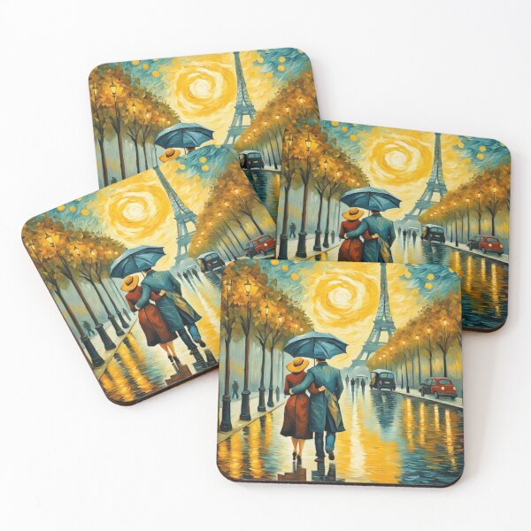 Item preview, Paris romantic couple with Eiffel Tower designed and sold by JackFreestone.