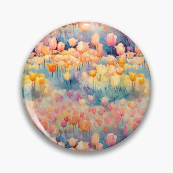 Item preview, Campo de tulipanes en plena floración - Patrón floral impresionista designed and sold by HAL2501.