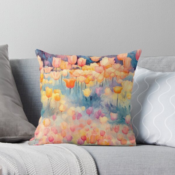 Item preview, Campo de tulipanes en plena floración - Patrón floral impresionista designed and sold by HAL2501.
