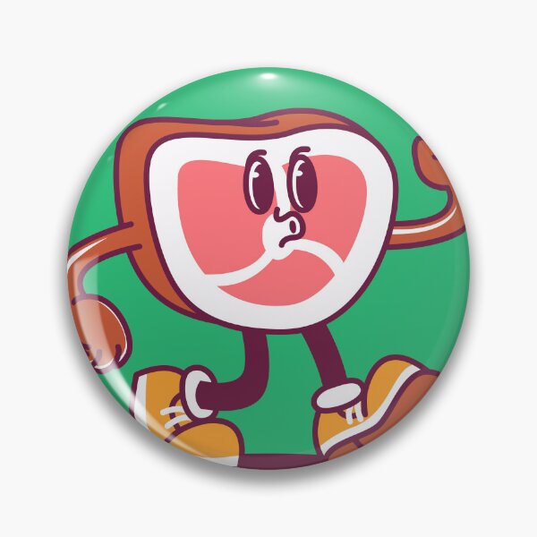 Item preview, Savory Delight: Hand-Drawn Meat Cartoon Illustration designed and sold by hjian8219.
