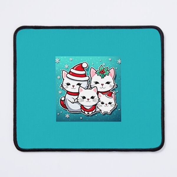 Item preview, Blue Holiday Cat Sticker Set designed and sold by Earth Nature Creations.
