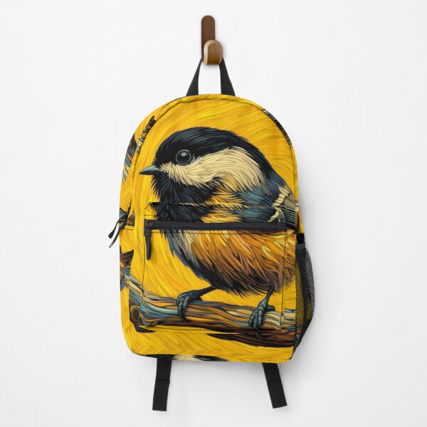 Item preview, Chickadee Profile Painting - Van Gogh Style Bird Painting designed and sold by Star-Fragment.