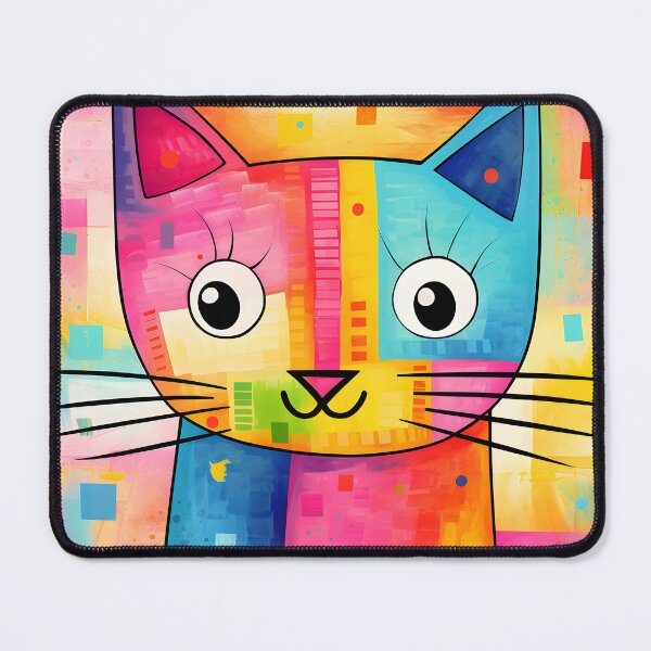 Item preview, Abstract Patchwork Cat Artwork" designed and sold by inkArtistryfine.