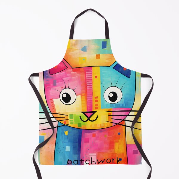 Item preview, Abstract Patchwork Cat Artwork" designed and sold by inkArtistryfine.