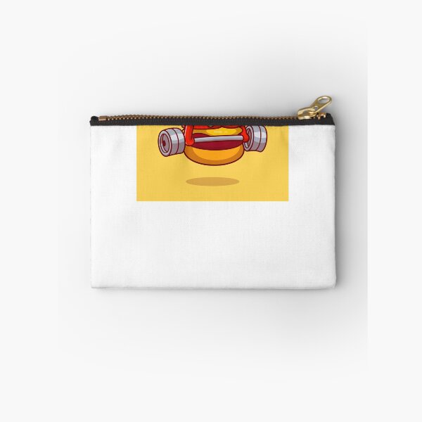 Item preview, Wholesome Strength: Cute Burger Lifting Barbell Cartoon Icon designed and sold by hjian8219.