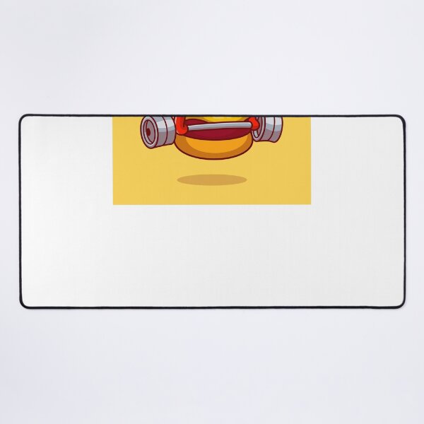 Item preview, Wholesome Strength: Cute Burger Lifting Barbell Cartoon Icon designed and sold by hjian8219.