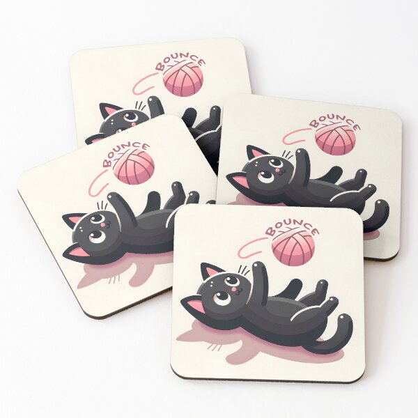 Item preview, Playful Kitten Yarn Frolic Illustration designed and sold by inkArtistryfine.