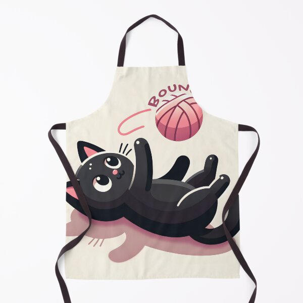 Item preview, Playful Kitten Yarn Frolic Illustration designed and sold by inkArtistryfine.