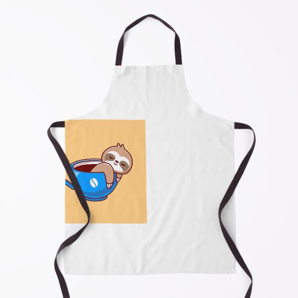 Item preview, Slothful Sips: Cute Sloth with Coffee Cup Cartoon Icon designed and sold by hjian8219.