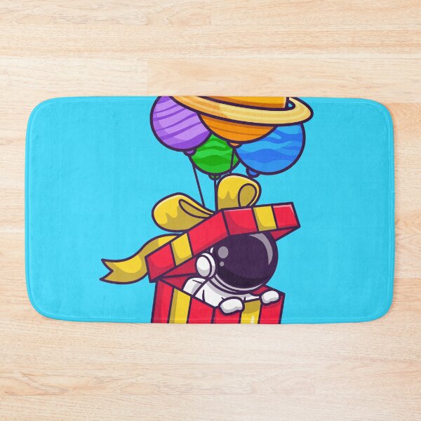 Item preview, Galactic Adventure: Cute Astronaut in Box with Planet Balloon Cartoon Icon designed and sold by hjian8219.