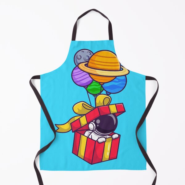 Item preview, Galactic Adventure: Cute Astronaut in Box with Planet Balloon Cartoon Icon designed and sold by hjian8219.