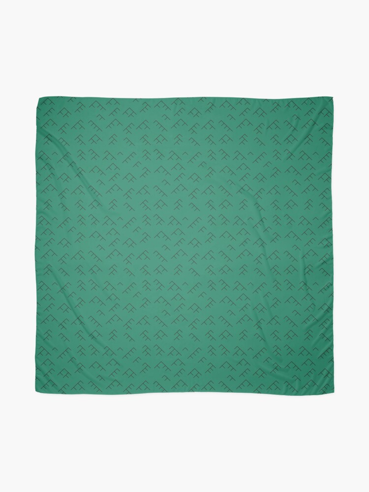 Alternate view of Tree diagram scarf - teal and black Scarf