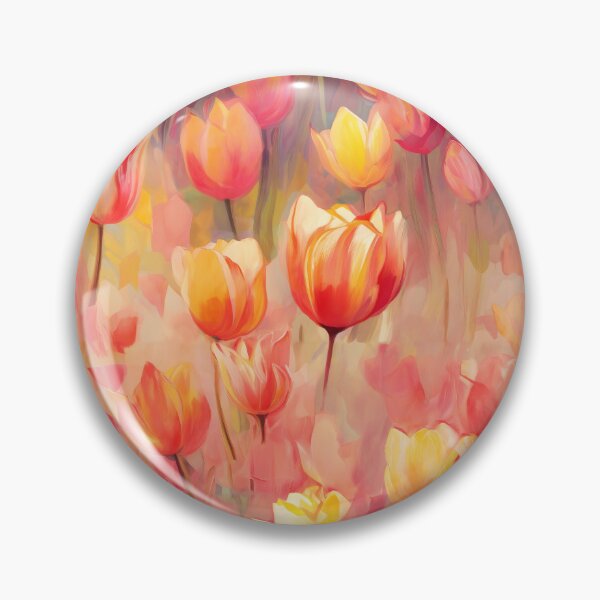 Artikelvorschau, Sunset Glow Tulips - Impressionistisches Blumenmuster entworfen und verkauft von HAL2501.