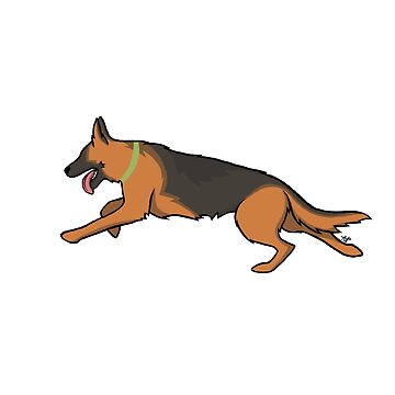 Artwork thumbnail, Running German Shepherd by smoothfoxill