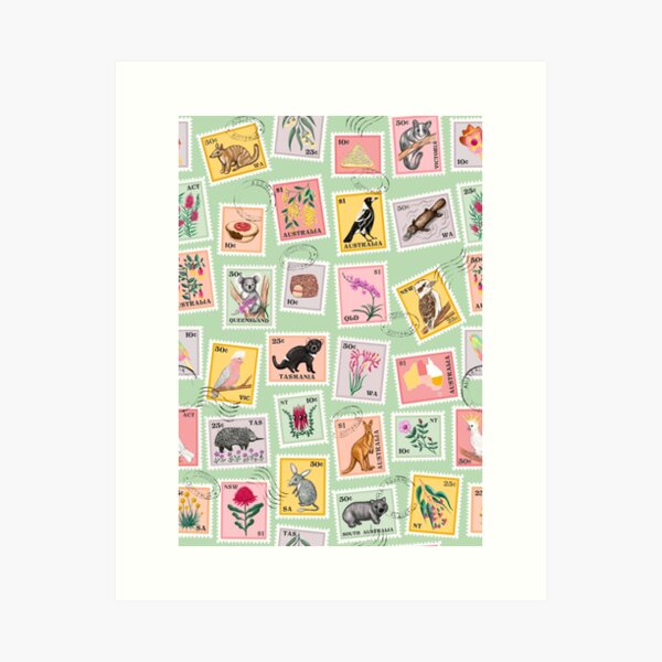 G’Day from Australia | Moss Green Art Print