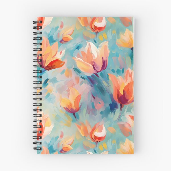 Aperçu de l'œuvre Tulipes Spring Breeze - Motif floral impressionniste créée et vendue par HAL2501.