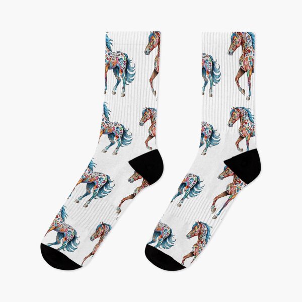 Item preview, Multi colored prancing horse designed and sold by liana campbell.