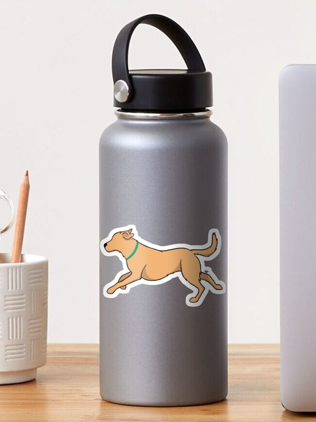 Thumbnail 1 of 3, Sticker, Running Yellow Labrador designed and sold by smoothfoxill.