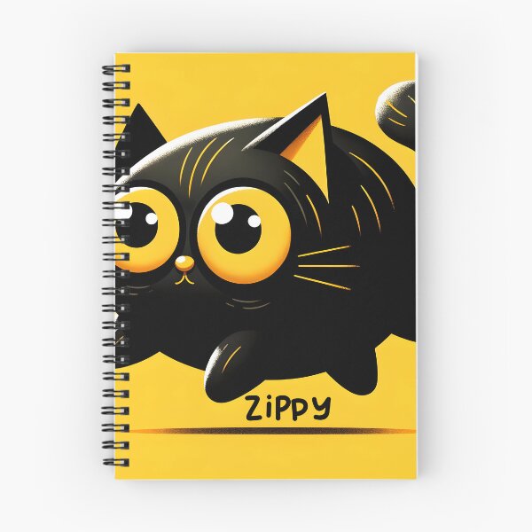Item preview, Pouncing Playful Black Cat Illustration designed and sold by inkArtistryfine.