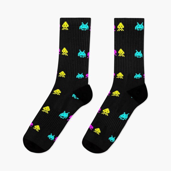 Item preview, Space Invader Aliens Socks designed and sold by DaddyOTees.