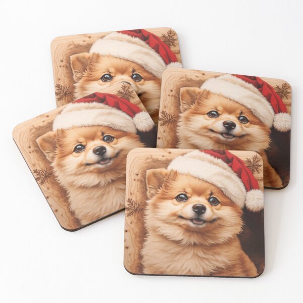 Item preview,  Christmas with Pomeranian: The Spirited Charm of Wood (Pyro Pets Art - 201) designed and sold by pyropetsart.