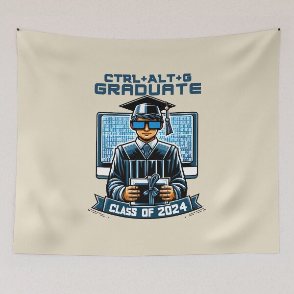 Item preview, Tech-Savvy Graduate: Binary Code & Diploma Design designed and sold by Upetees.