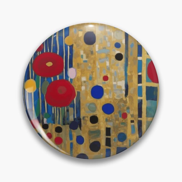 Item preview, Red and Blue Abstract Flowers After Klimt designed and sold by Vicky Brago-Mitchell®.