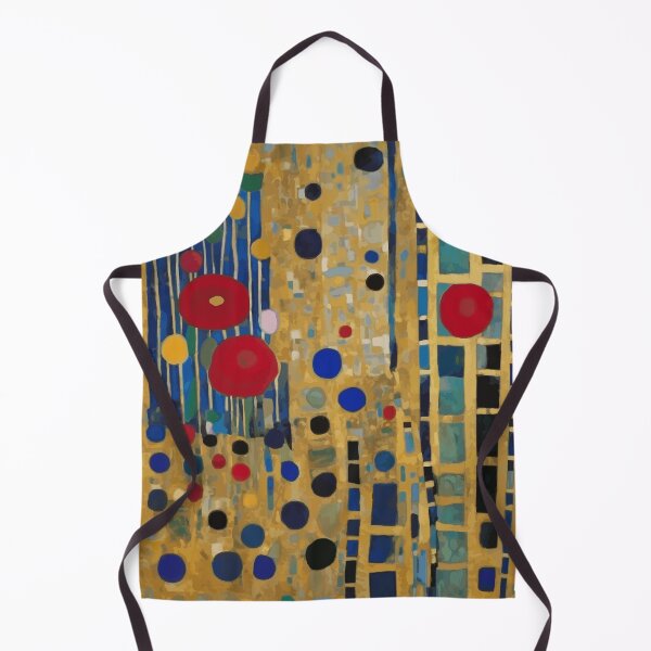 Item preview, Red and Blue Abstract Flowers After Klimt designed and sold by Vicky Brago-Mitchell®.