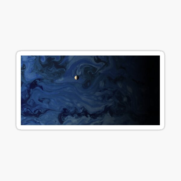 Exomoon over Blue Sticker