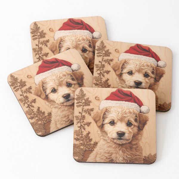 Item preview, Christmas with Poodle: The Elegant Beauty of Wood (Pyro Pets Art - 203) designed and sold by pyropetsart.