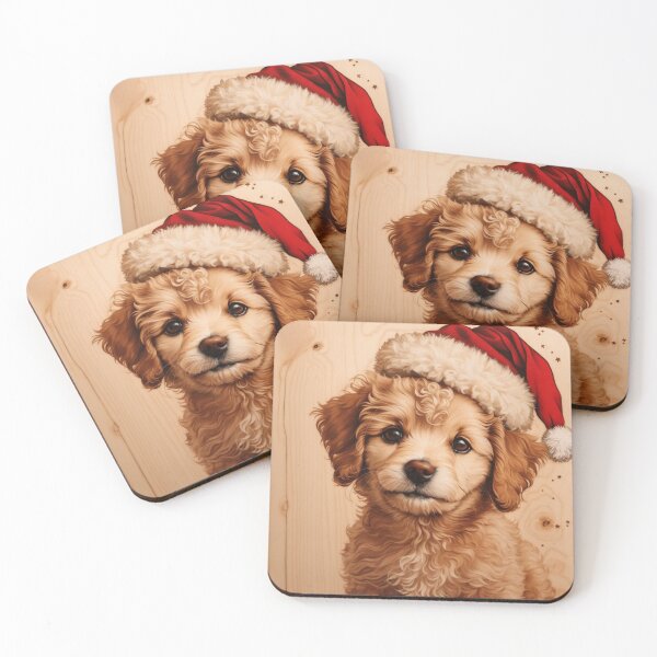 Item preview, Christmas with Poodle: The Elegant Beauty of Wood (Pyro Pets Art - 204) designed and sold by pyropetsart.