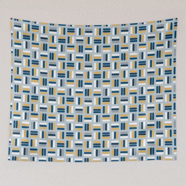 Item preview, Soft Blue Japanese Stripe Kimono Pattern  designed and sold by EmiDoodlesJapan.
