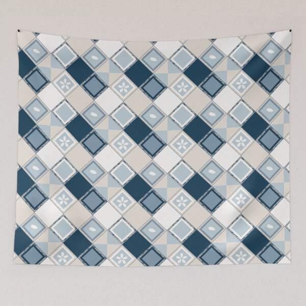 Item preview, Soft Blue Japanese Sakura Kimono Pattern  designed and sold by EmiDoodlesJapan.