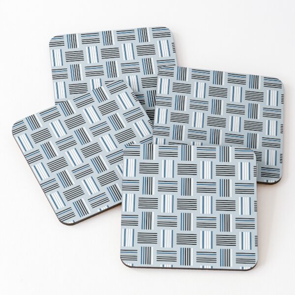 Item preview, Soft Blue Japanese Stripe Kimono Pattern  designed and sold by EmiDoodlesJapan.
