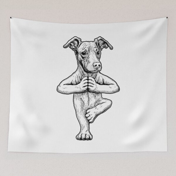 Item preview, Italian Greyhound Yoga Dog Puppy Funny Dogs Tree Pose Asana designed and sold by GrandeDuc.
