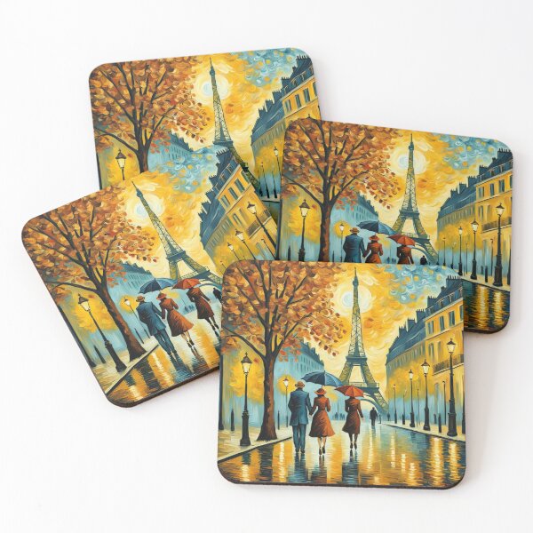 Item preview, Romantic Paris couple with Eiffel Tower designed and sold by JackFreestone.