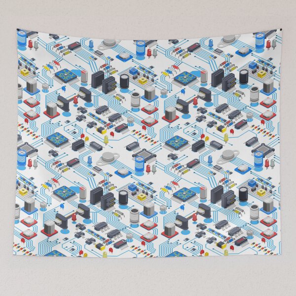 Item preview, Tech Harmony board Electronics pattern designed and sold by Dreamforia.