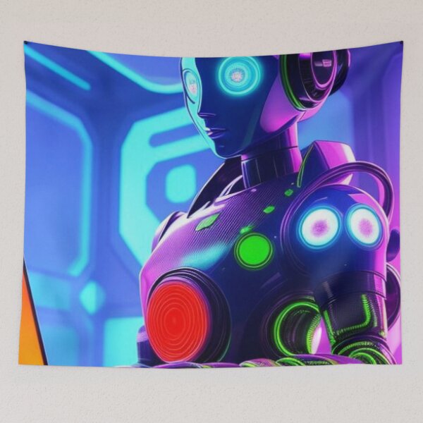 Item preview, AI Robot On a Laptop designed and sold by TheDarkWardrobe.