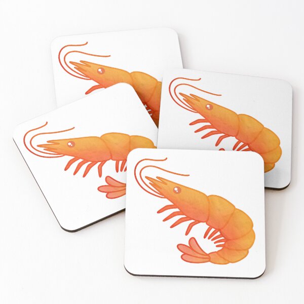 Item preview, Shrimp seafood hand drawn illustration designed and sold by Anngozza2.
