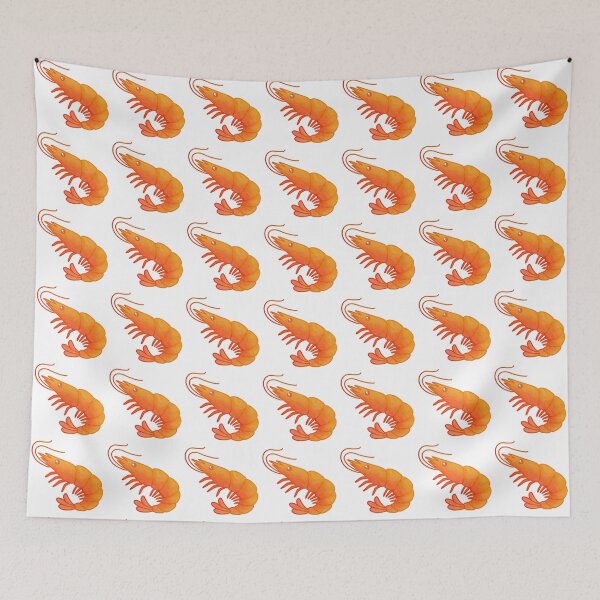 Item preview, Shrimp seafood hand drawn illustration designed and sold by Anngozza2.