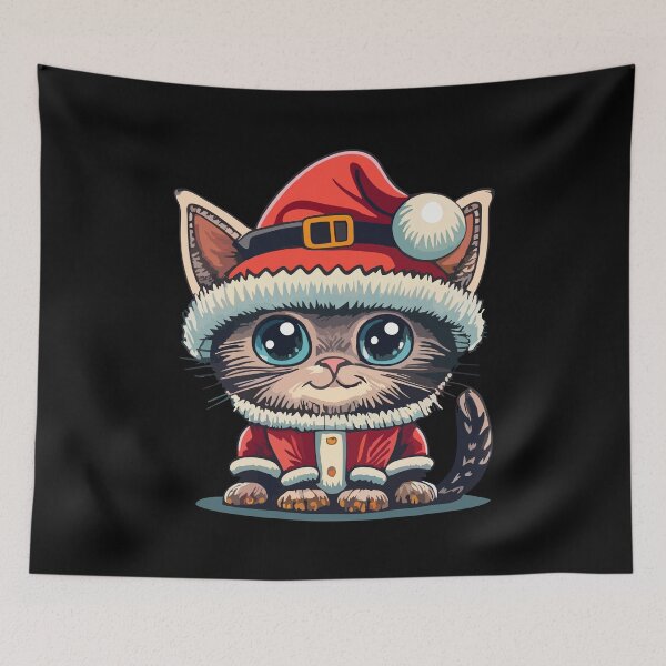 Item preview, Little cute Kitten in Santa Claus costume designed and sold by kreafox.