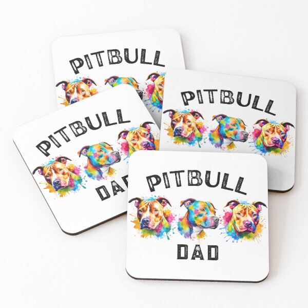 Item preview, Pitbull Dad Watercolor designed and sold by Fredster1966.