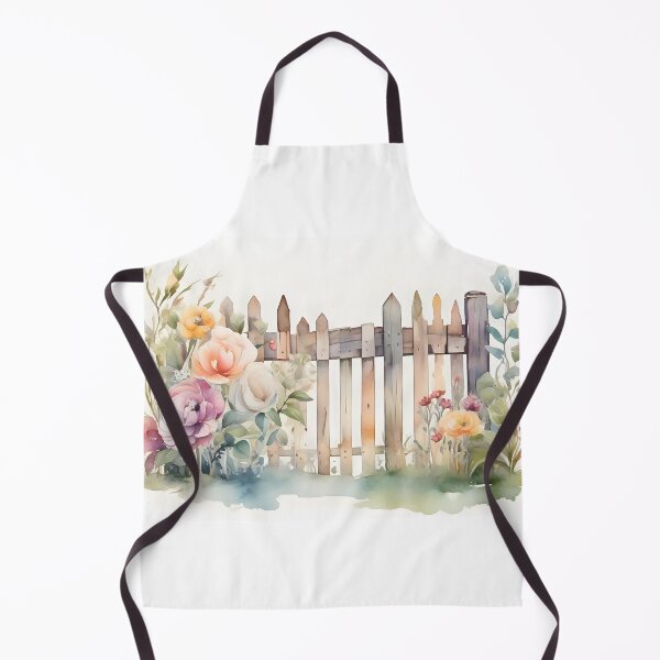 Item preview, Wooden fence with romantic flower, watercolor painting. designed and sold by Jayjaynaenae.