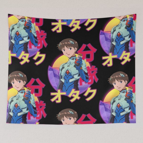 Item preview, Shinji Ikari Retro Sunset Design  designed and sold by Wafusaurus.