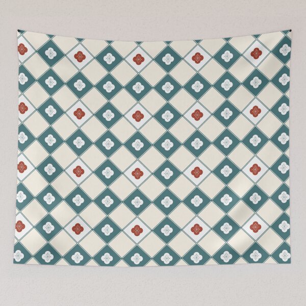Item preview, Japanese Diagonal Flower Kimono Pattern  designed and sold by EmiDoodlesJapan.