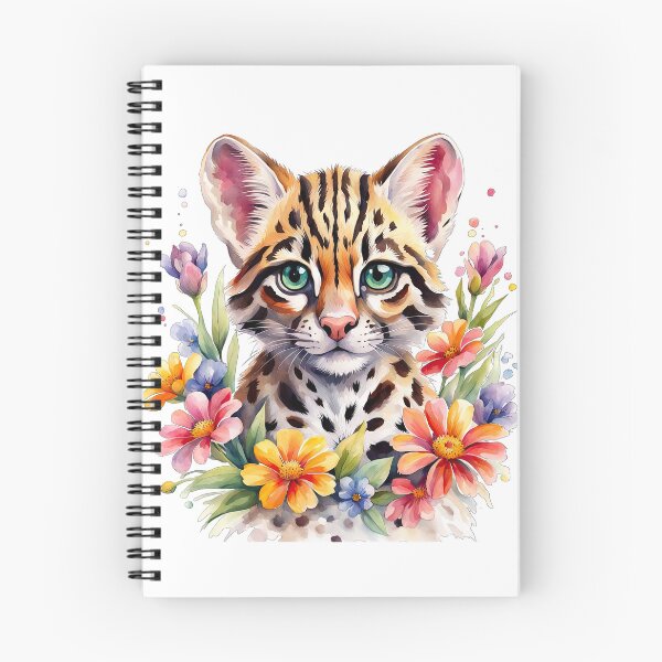 Item preview, Cute Leopard Cub and flowers designed and sold by Bilisik.