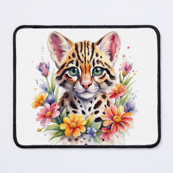 Item preview, Cute Leopard Cub and flowers designed and sold by Bilisik.