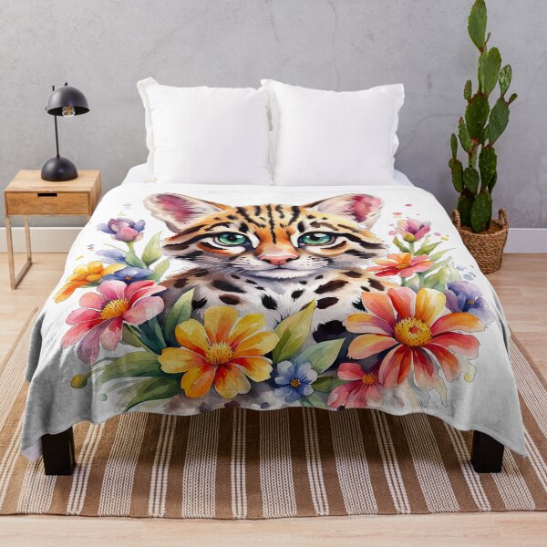 Item preview, Cute Leopard Cub and flowers designed and sold by Bilisik.