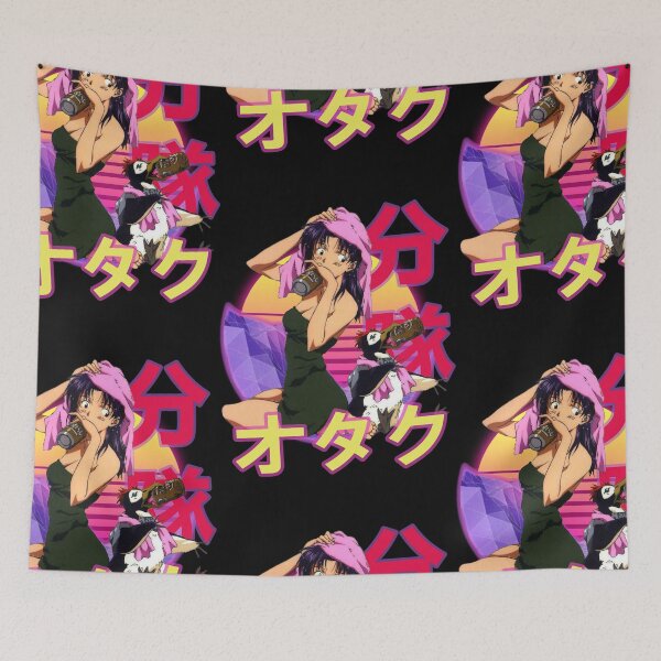 Item preview, Misato Katsuragi Retro Sunset Design designed and sold by Wafusaurus.