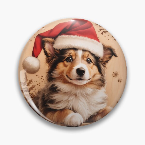 Item preview, Christmas with Sheltie: The Gentle Alertness of Wood (Pyro Pets Art - 220) designed and sold by pyropetsart.